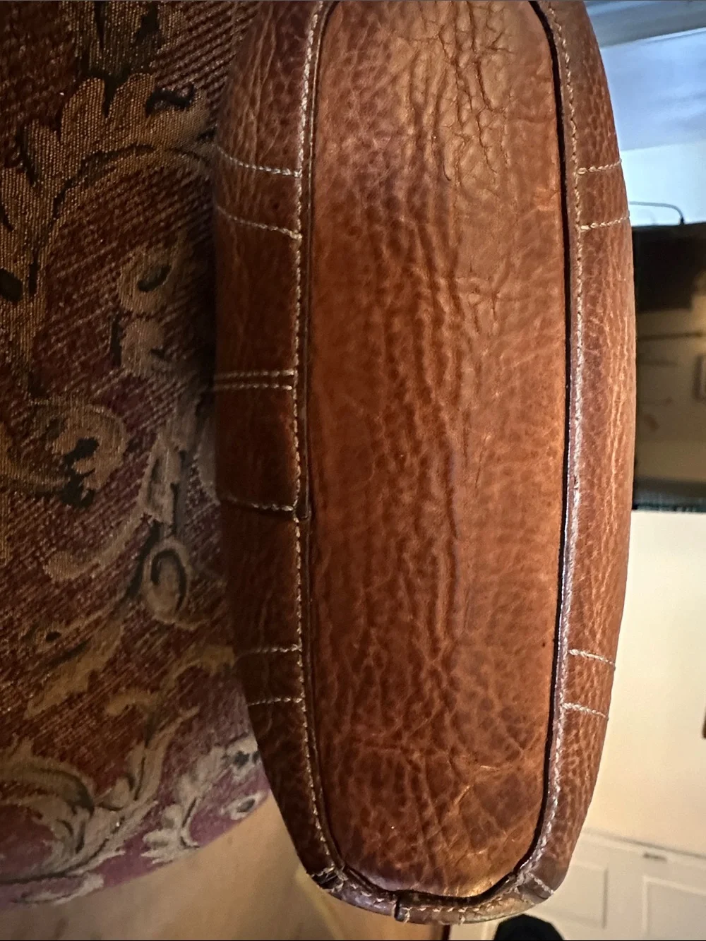 Coach 1941 Chelsea Brown Laced Leather Crossbody Shoulder Bag Brass Hardware